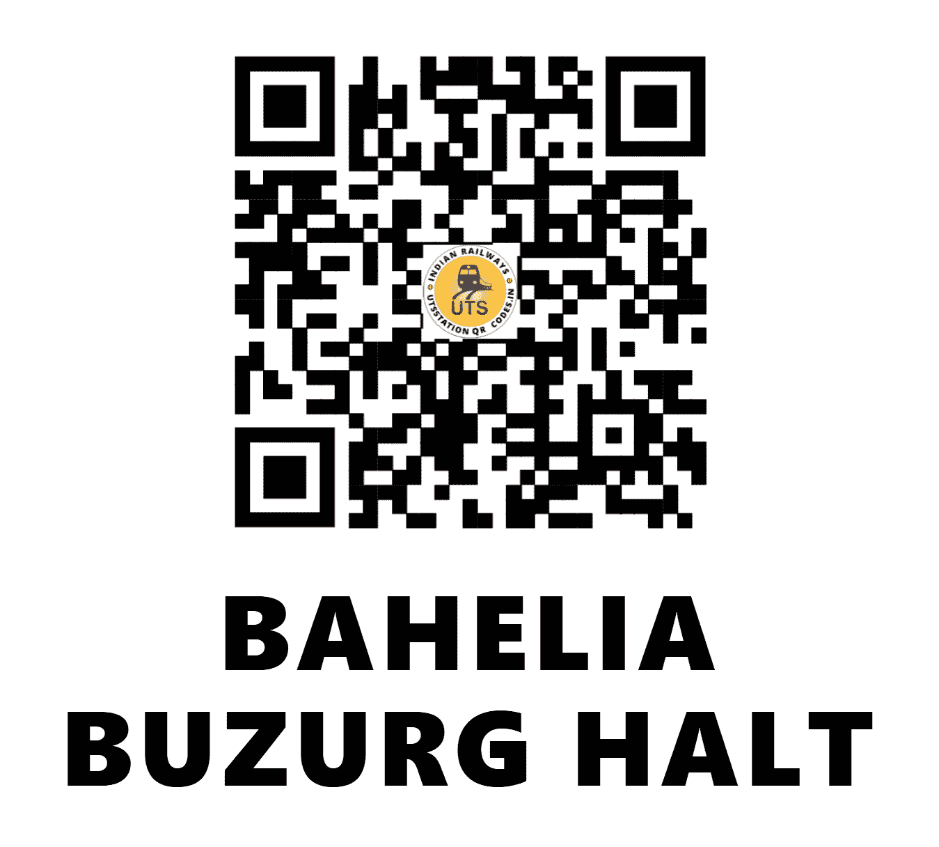 UTS QR Code for BAHELIA BUZURG HALT - BFV (NE - UTTAR PRADESH)